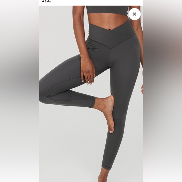 OFFLINE By Aerie Real Me High Waisted Crossover Legging BLUE -large - Picture 2 of 16